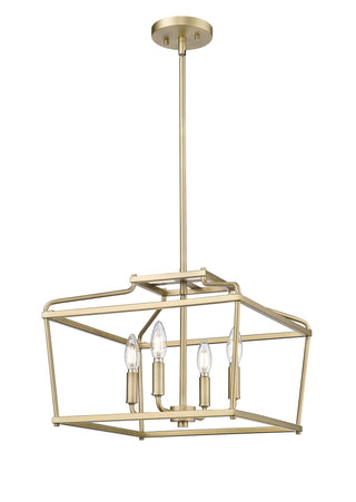 Nellita 16" Wide 4-Light Pendant - Vintage Brass