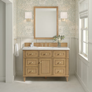 48 Inch Lorelai Freestanding Vanity in Light Natural Oak / White Zeus Top