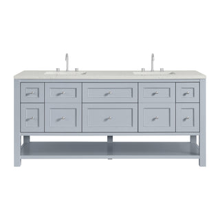 72 Inch Breckenridge Freestanding Vanity in Serenity Blue / Lime Delight Top
