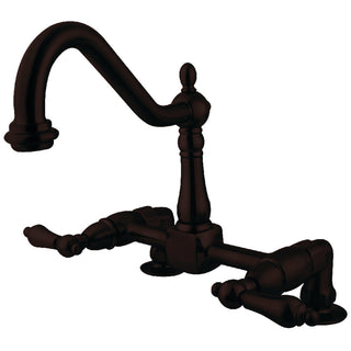 Heritage Bridge Kitchen Faucet in Oil Rubbed Bronze