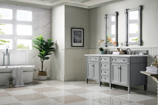 72 Inch Brittany Freestanding Vanity in Urban Gray / Ethereal Noctis Top