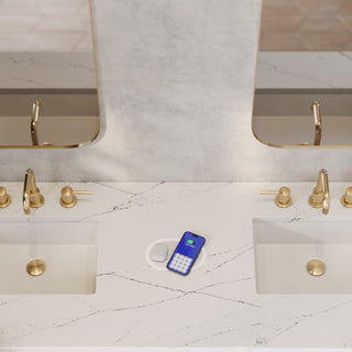 72 Inch Amberly Dual Mount Vanity in Mid-Century Walnut / Ethereal Noctis Top