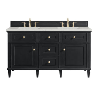 60 Inch Lorelai Freestanding Vanity in Black Onyx / Lime Delight Top