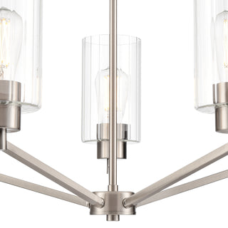 Beverlly 26" Wide 5-Light Chandelier - Brushed Nickel