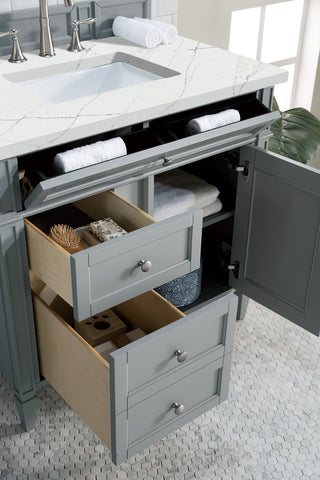 36 Inch Brittany Freestanding Vanity in Urban Gray / Ethereal Noctis Top
