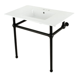 Templeton 37.38 Inch Console Sink in White