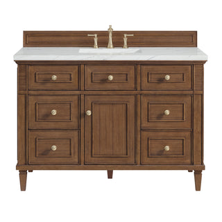 48 Inch Lorelai Freestanding Vanity in Mid-Century Walnut / Ethereal Noctis Top