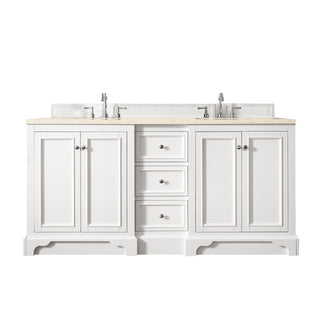 73.25 Inch De Soto Freestanding Vanity in Bright White / Eternal Marfil Top