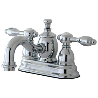 Tudor 4 Inch Centerset Bathroom Faucet in Polished Chrome