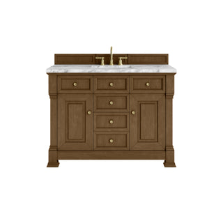 48 Inch Brookfield Freestanding Vanity in Honey Oak / Carrara White Top