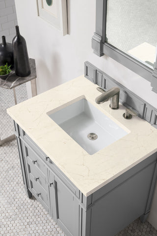 30 Inch Brittany Freestanding Vanity in Urban Gray / Eternal Marfil Top