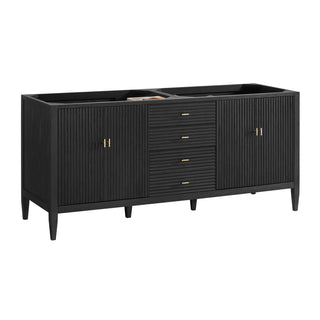 72 Inch Myrrin Freestanding Vanity in Carbon Oak / Ethereal Noctis Top