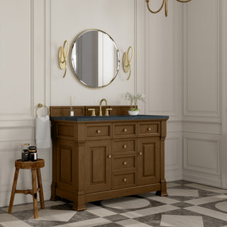48 Inch Brookfield Freestanding Vanity in Honey Oak / Charcoal Soapstone Top