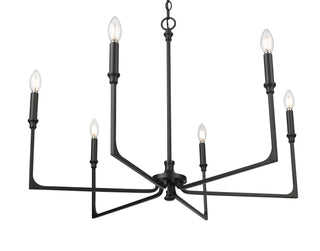 Azara 32" Wide 6-Light Chandelier - Matte Black
