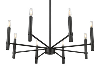 Skyva 30.25" Wide 8-Light Chandelier - Matte Black