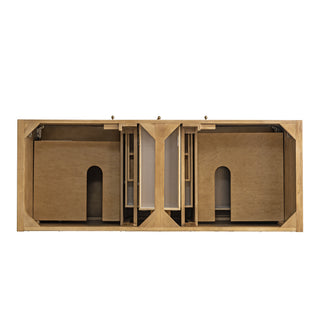 60 Inch Hudson Freestanding Vanity in Light Natural Oak / Ethereal Noctis Top