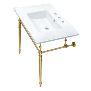 Edwardian 31.13 Inch Console Sink in White