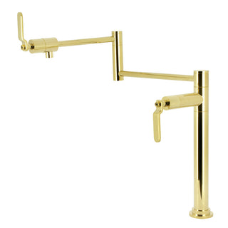 Whitaker Pot Filler Faucet in Polished Brass