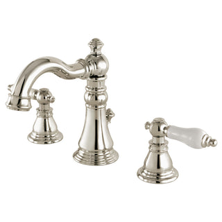 American Patriot Widespread Bathroom Faucet in Polished Nickel