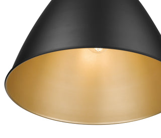 Kayman 15" Wide 1-Light Pendant - Matte Black