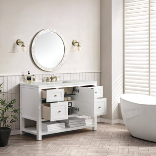 48 Inch Breckenridge Freestanding Vanity in Bright White / Lime Delight Top