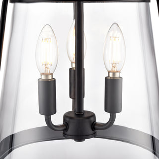 Adabella 11.75" 3-Light Pendant - Matte Black