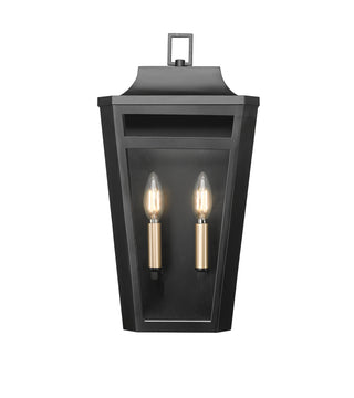 Sumerlin 19" High 2-Light Outdoor Wall Sconce - Powder Coated Black