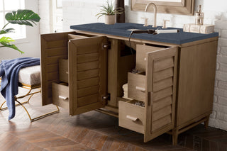 48 Inch Portland Freestanding Vanity in Whitewashed Walnut / Charcoal Soapstone Top