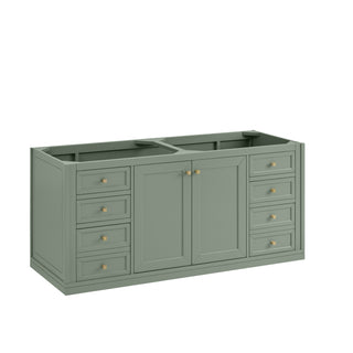 60 Inch Chicago Freestanding Vanity in Smokey Celadon / Ethereal Noctis Top