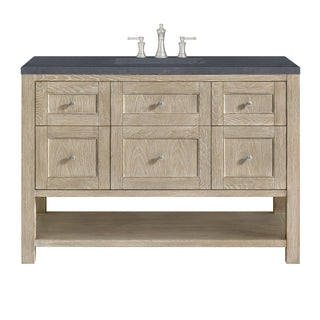 48 Inch Breckenridge Freestanding Vanity in Whitewashed Oak / Charcoal Soapstone Top