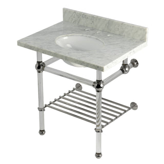 Templeton 30 Inch Console Sink in Carrara Marble