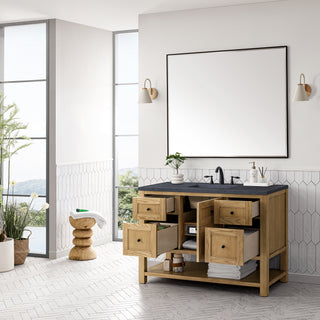 48 Inch Breckenridge Freestanding Vanity in Light Natural Oak / Charcoal Soapstone Top