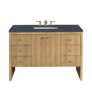 48 Inch Hudson Freestanding Vanity in Light Natural Oak / Charcoal Soapstone Top