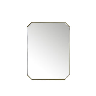 Rohe 30" Octagonal Mirror, Champagne Brass