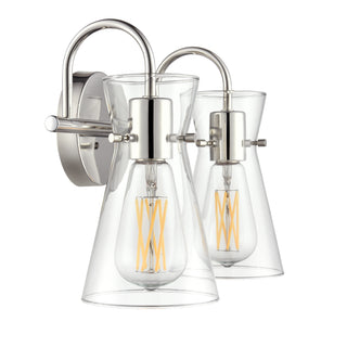 Camellia 13.5" Wide 2-Light Vanity - Polished Nickel