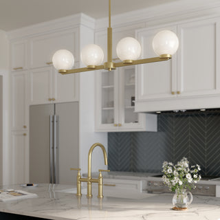 Ardeva 36" Wide 4-Light Linear Chandelier