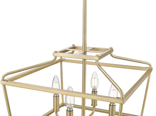 Nellita 16" Wide 4-Light Pendant - Vintage Brass