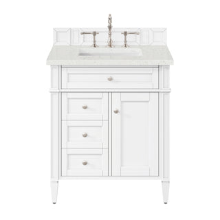30 Inch Brittany Freestanding Vanity in Bright White / Lime Delight Top