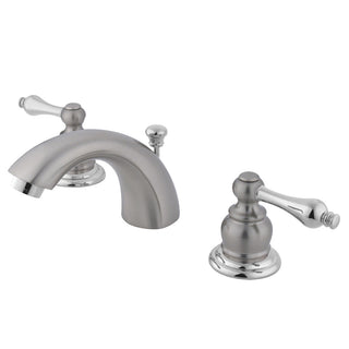 Victorian Mini-Widespread Bathroom Faucet in Brushed Nickel/Polished Chrome