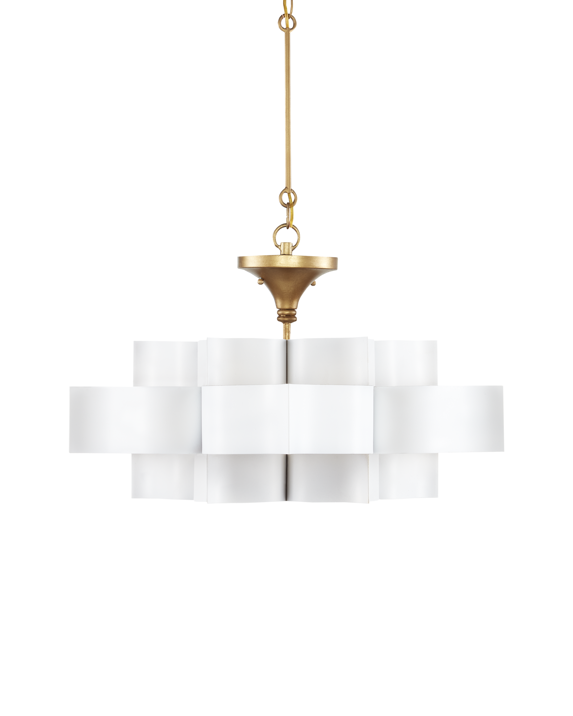 Grand Lotus Small White Chandelier