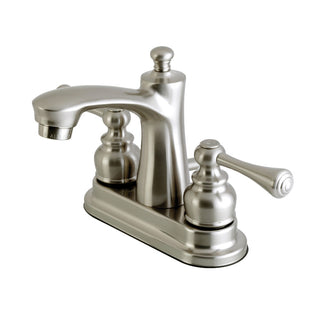 Vintage 4 Inch Centerset Bathroom Faucet in Brushed Nickel