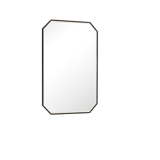 Rohe 24" Octagonal Mirror, Matte Black