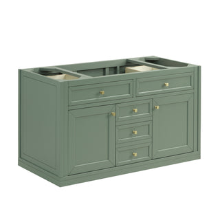 48 Inch Chicago Freestanding Vanity in Smokey Celadon / White Zeus Top