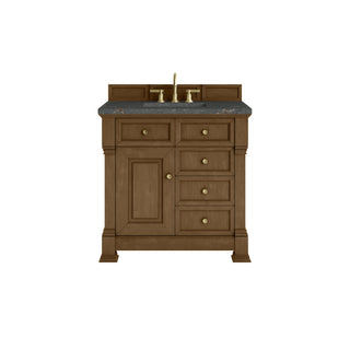 36 Inch Brookfield Freestanding Vanity in Honey Oak / Parisien Bleu Top