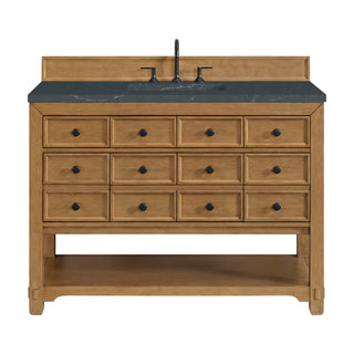 48 Inch Malibu Freestanding Vanity in Amber Birch / Charcoal Soapstone Top