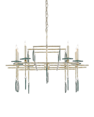 Sethos Silver Rectangular Chandelier