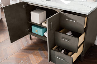 48 Inch Metropolitan Dual Mount Vanity in Silver Oak / Ethereal Noctis Top