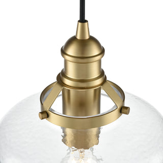 Khrisa 10" Wide 1-Light Pendant - Vintage Brass