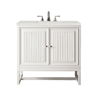 36 Inch Athens Dual Mount Vanity in Glossy White / Lime Delight Top