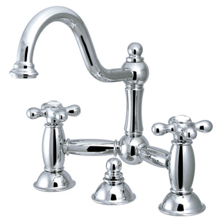 Restoration Bridge Bathroom Faucet in Polished Chrome